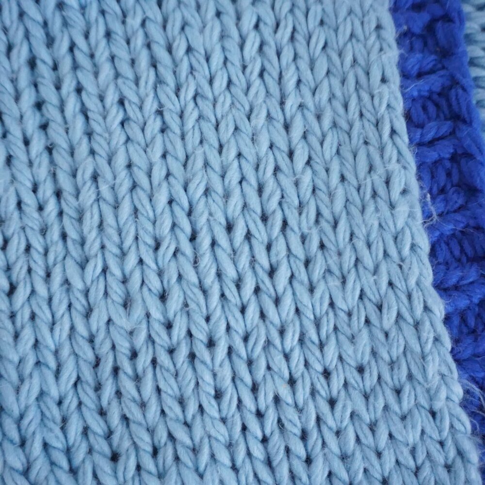 Princess Polly Blue Colorblock Chunky Knit Open Front Cardigan Preppy XS/S - Picture 9 of 10